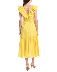 Adrianna Papell Ruffle Midi Dress