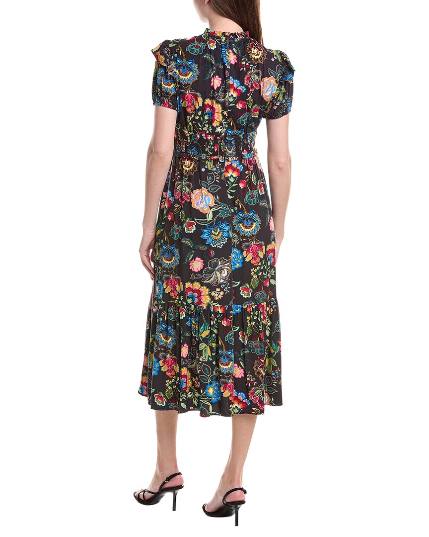Adrianna Papell Smocked Waist Midi Dress