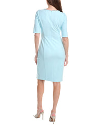 Adrianna Papell Split Sleeve Midi Crepe Dress
