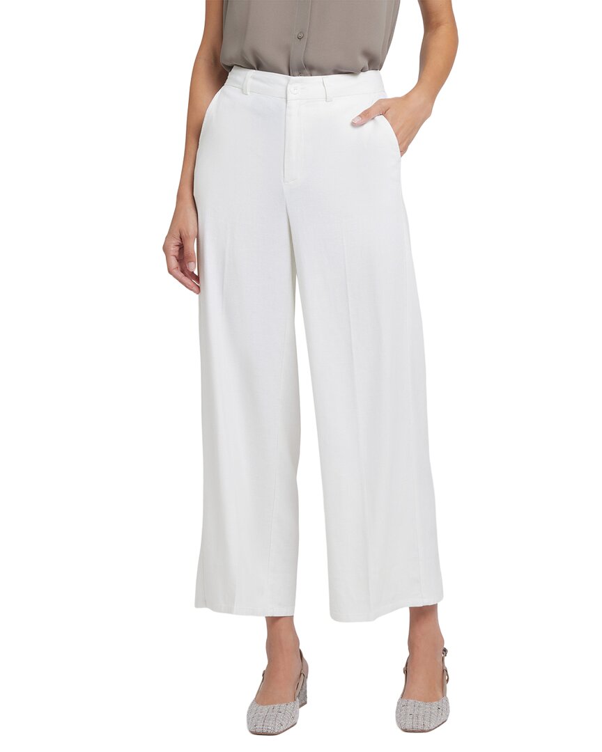 Nydj Morgan White Linen-Blend Trouser Jean