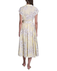 Halston Halston Butterfly Sleeve Midi Dress