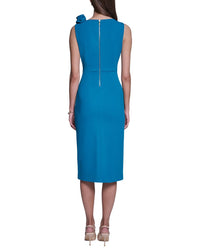 Halston Halston Rose Detail Bodycon Midi Dress