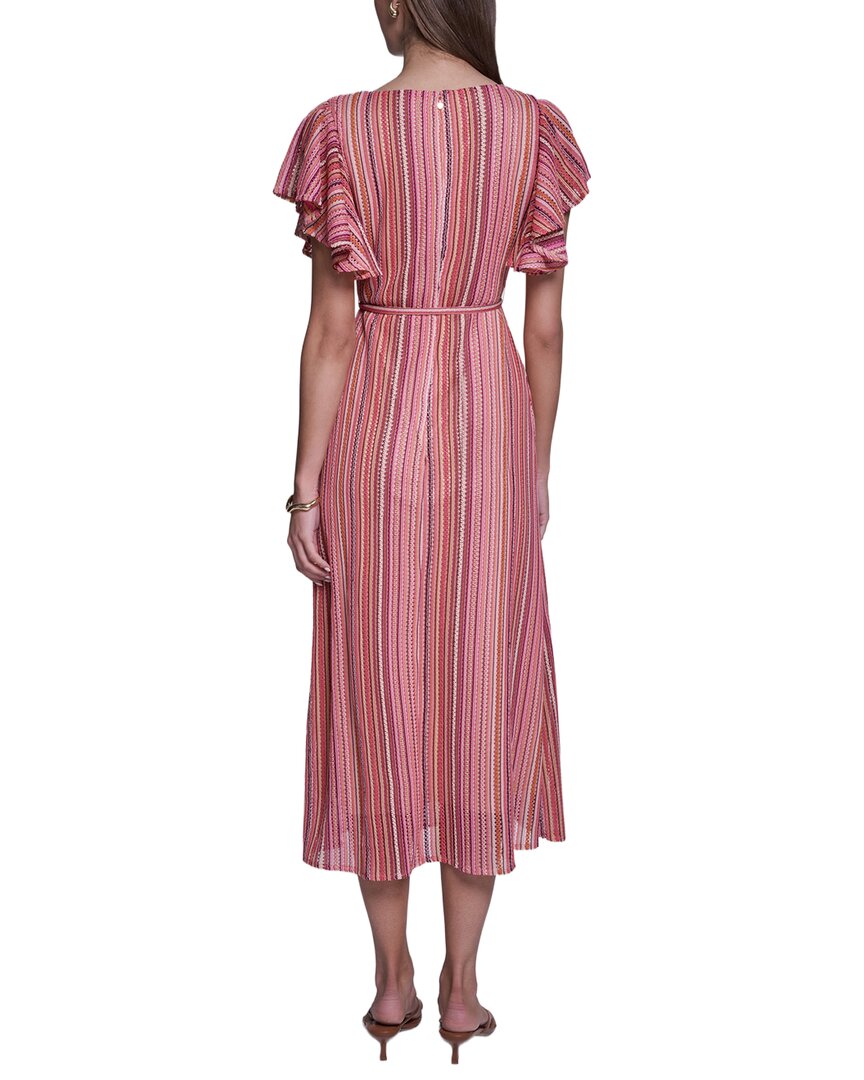 Halston Halston Crochet Knit Striped Maxi Dress