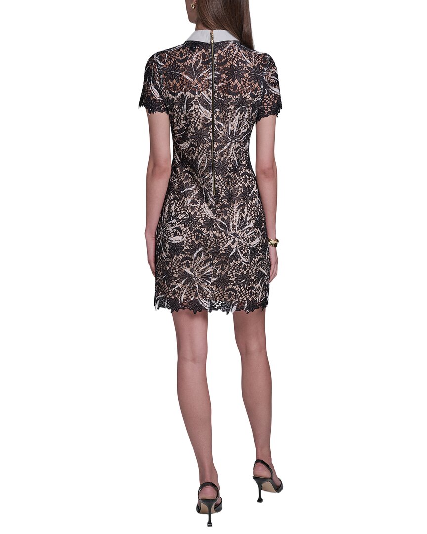 Halston Halston Lace Collared Mini Dress