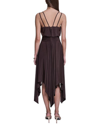 Halston Halston Spaghetti Strap Midi Dress