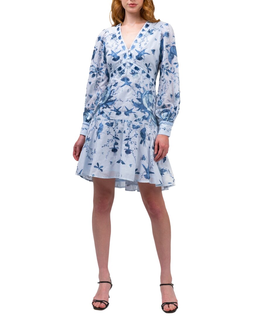 Marchesa Marchesa Notte Threadwork Voile Mini Dress