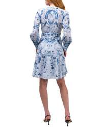 Marchesa Marchesa Notte Threadwork Voile Mini Dress