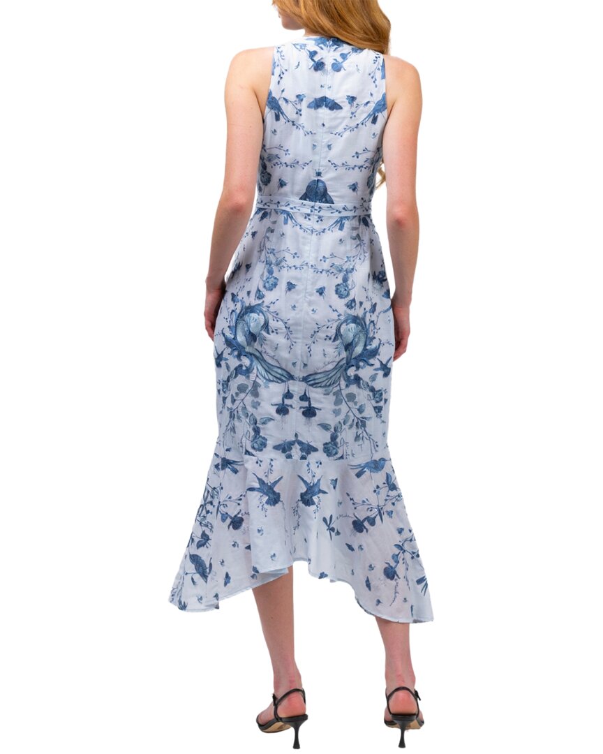 Marchesa Notte Threadwork Voile Handkerchief Dress