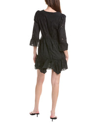 Marchesa Notte Marchesa Notte Embroidered Cotton Voile Mini Dress