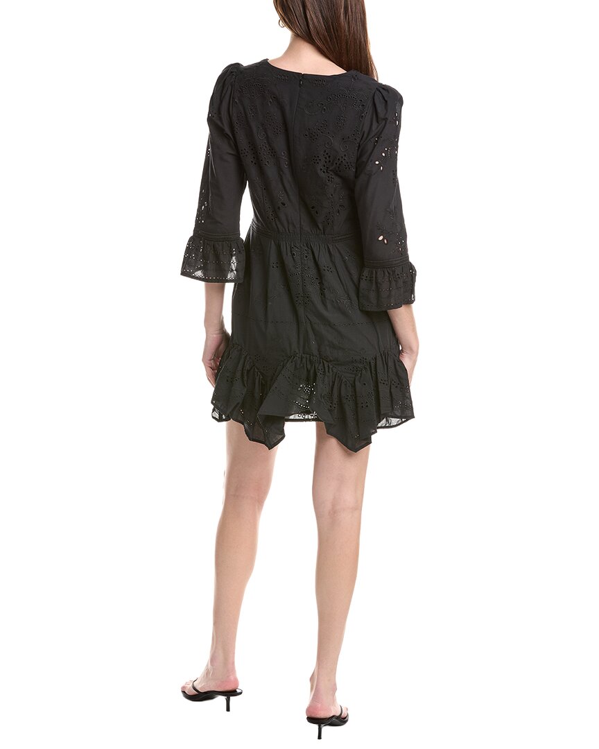 Marchesa Notte Marchesa Notte Embroidered Cotton Voile Mini Dress