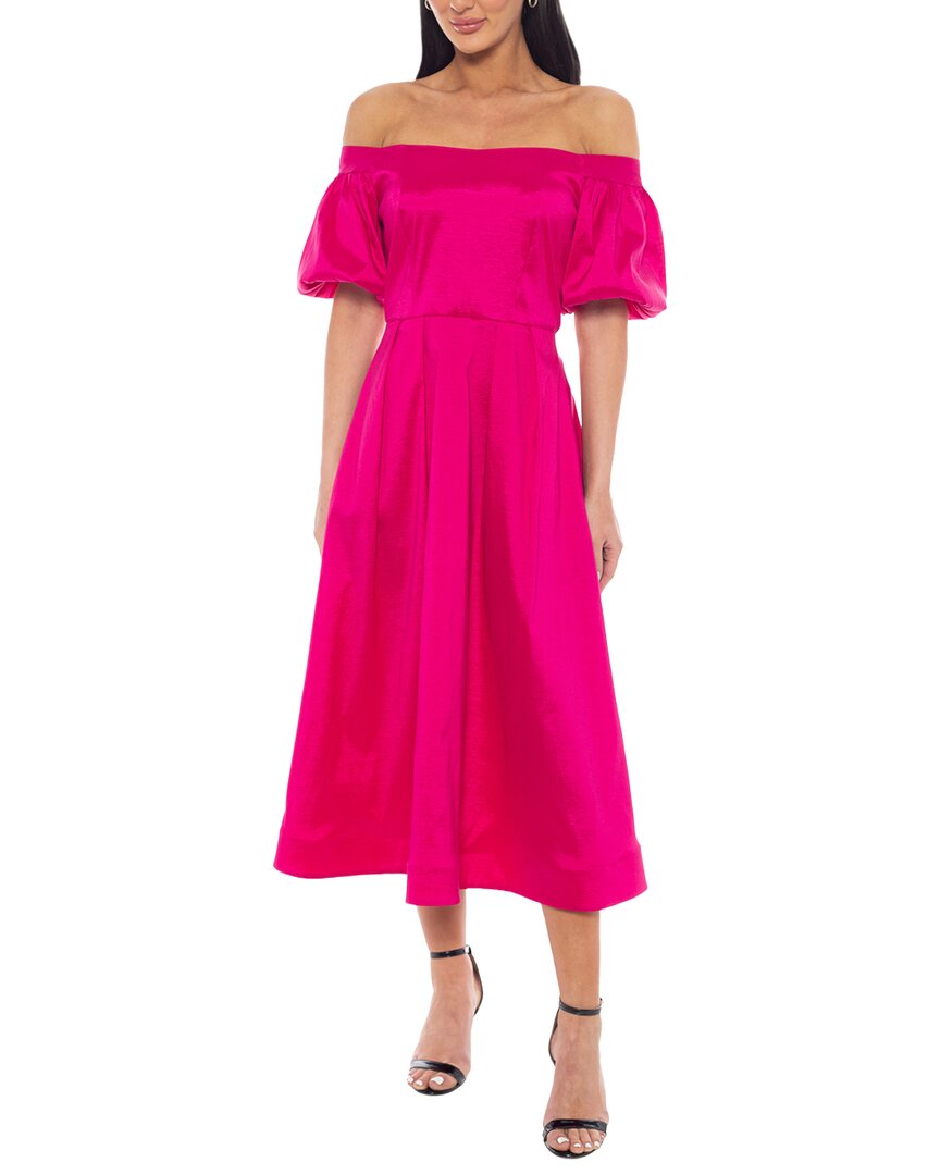 Marina Puff Sleeves Midi Dress