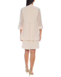 Marina Marina Beaded Neck Mini Dress