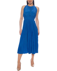 Oleg Cassini Smocked Midi Dress