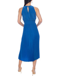 Oleg Cassini Smocked Midi Dress