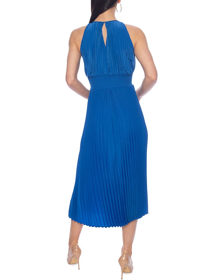 Oleg Cassini Smocked Midi Dress