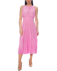 Oleg Cassini Smocked Midi Dress