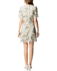 BURRYCO Burryco Embellished Short Sleeve Mini Dress