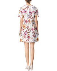 BURRYCO Burryco Printed Short Sleeve Mini Dress