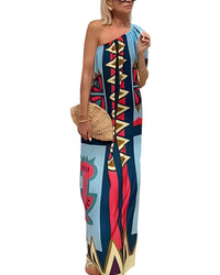 Oloey One-Shoulder Maxi Dress