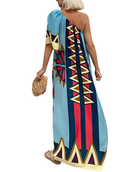 Oloey One-Shoulder Maxi Dress