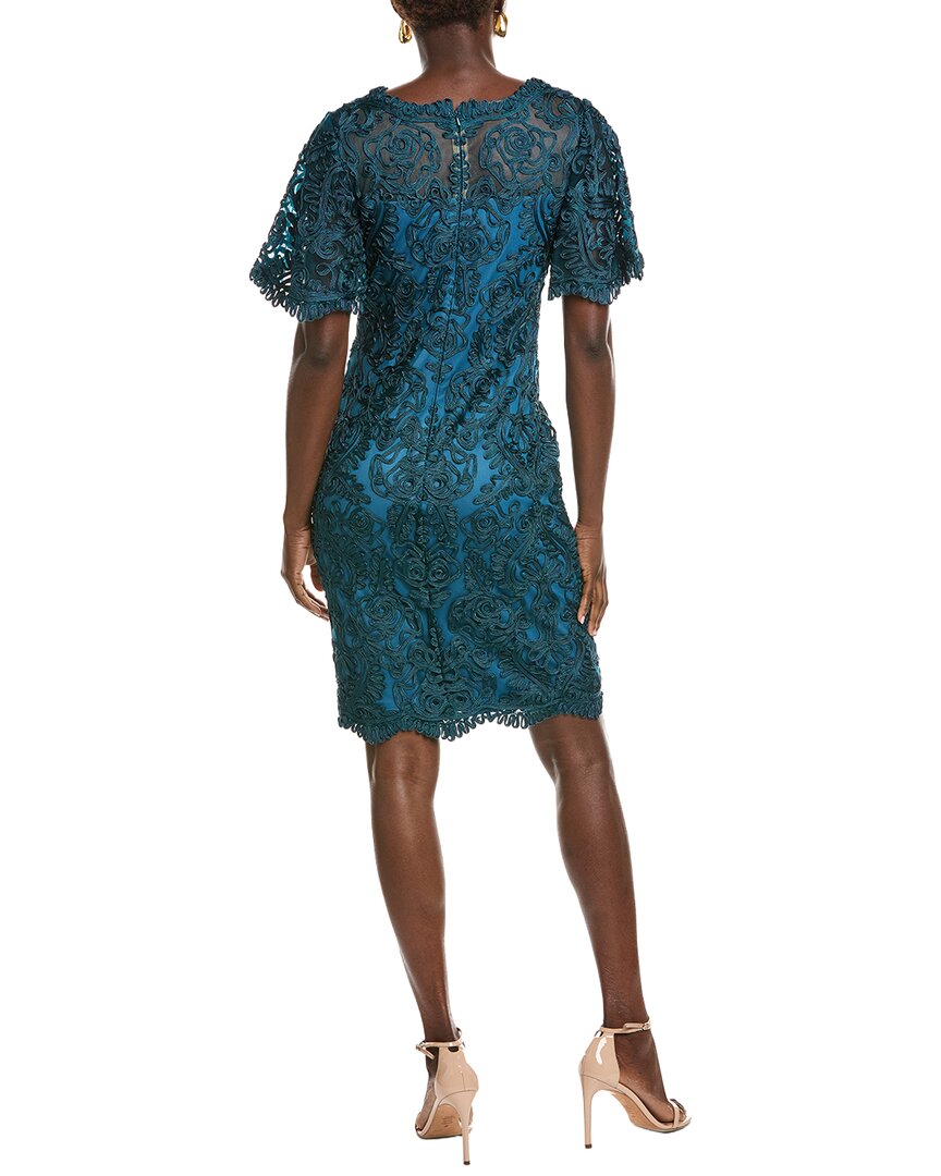 Tadashi Shoji Arnett Embroidered Flutter Sleeve Dress