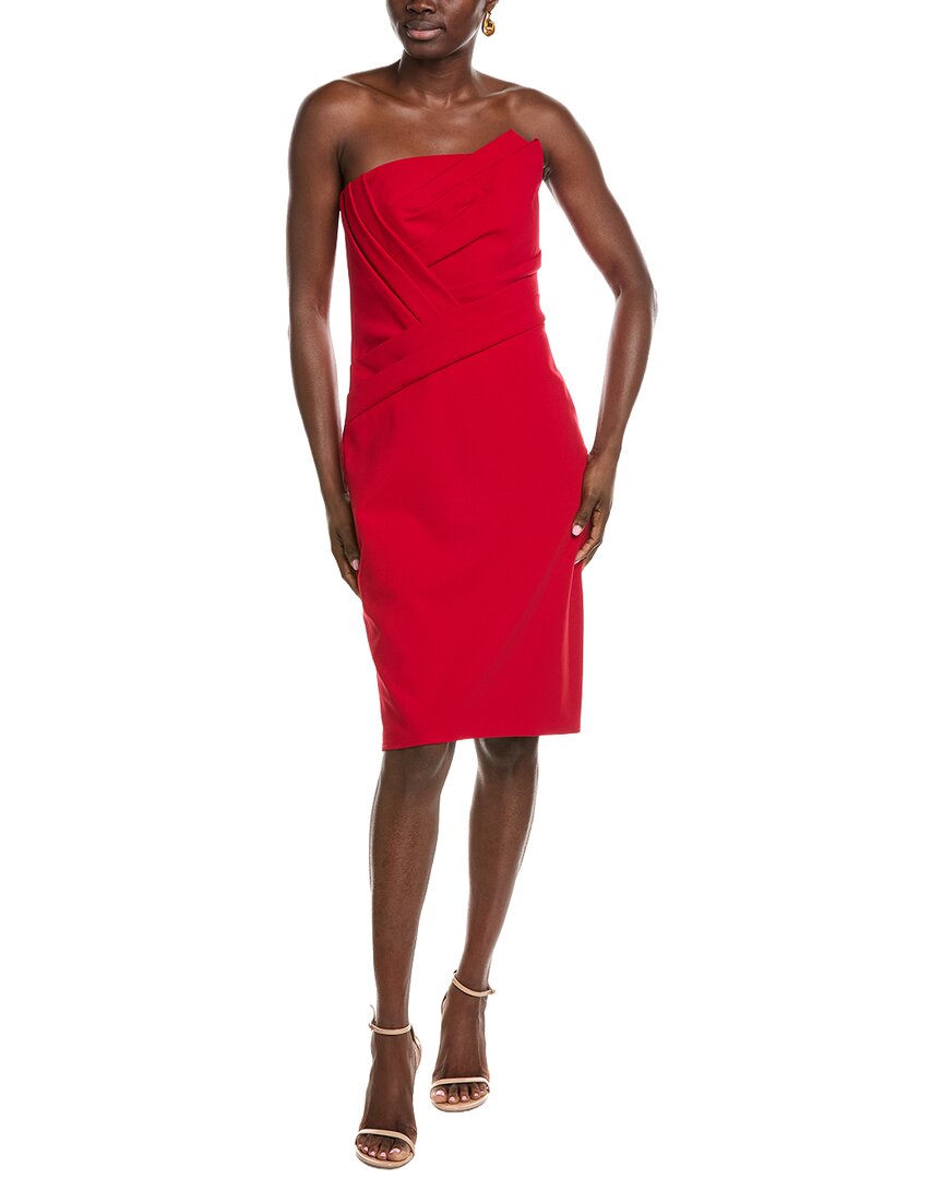 Tadashi Shoji Pique Pleated Cocktail Dress