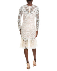 Tadashi Shoji Idly Embroidered Illusion Dress