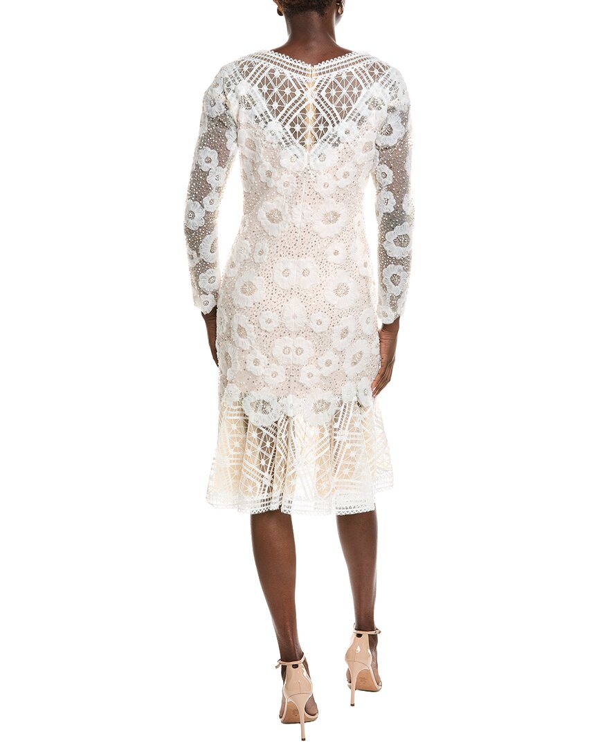 Tadashi Shoji Idly Embroidered Illusion Dress