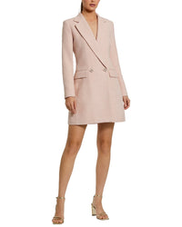 Mac Duggal Boucle Long Sleeve Blazer Mini Dress
