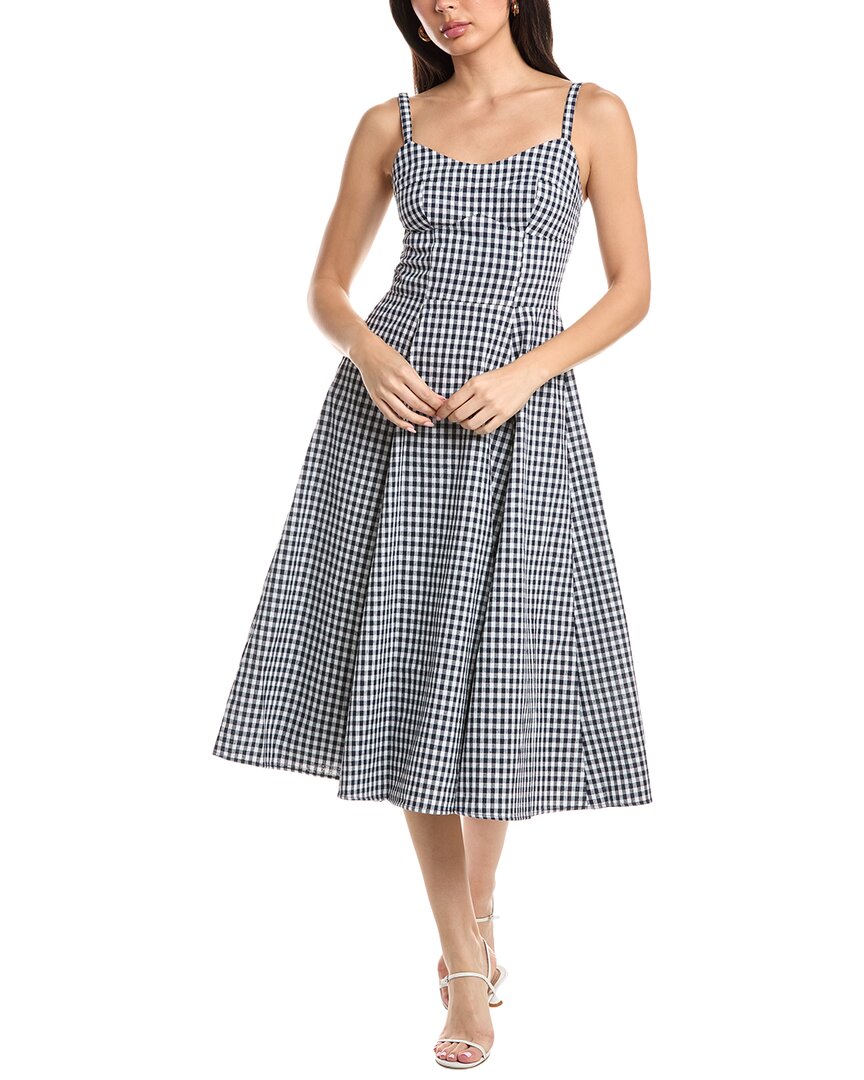 JL LUXE Jl Luxe Sleeveless Linen-Blend Midi Dress