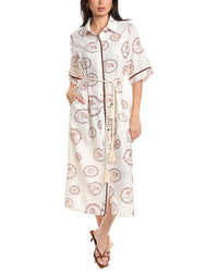 Jl Luxe Short Sleeve Midi Shirtdress