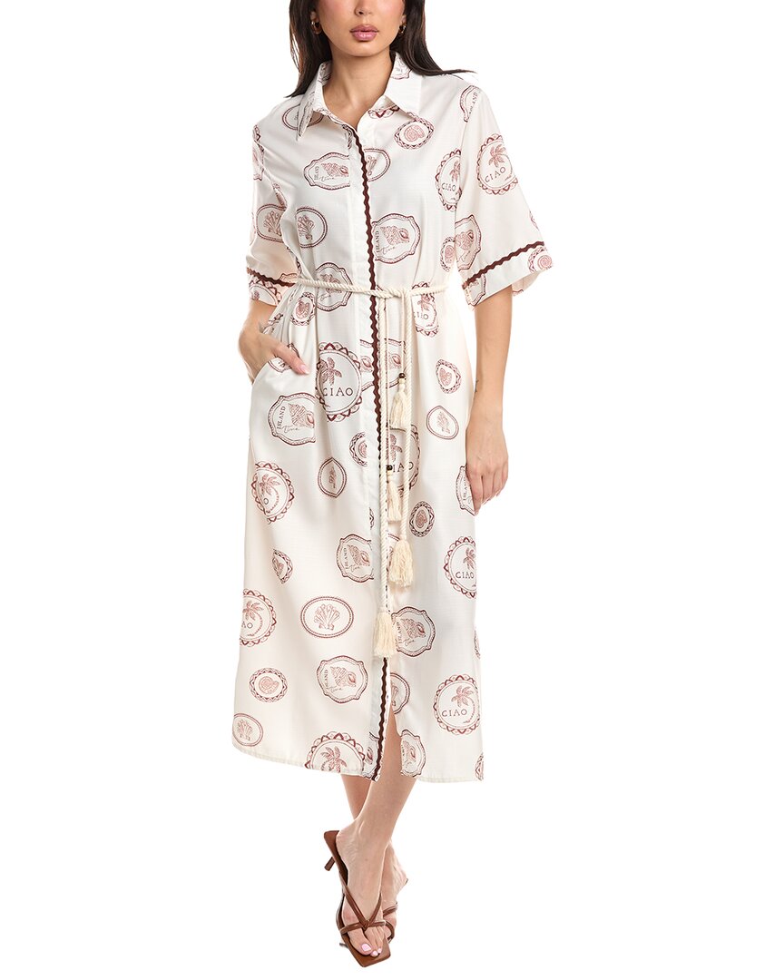 Jl Luxe Short Sleeve Midi Shirtdress