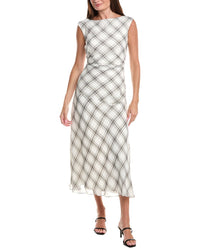Rene Ruiz Rene Ruiz Drop Shoulder Draped Printed Knit Flare Dress