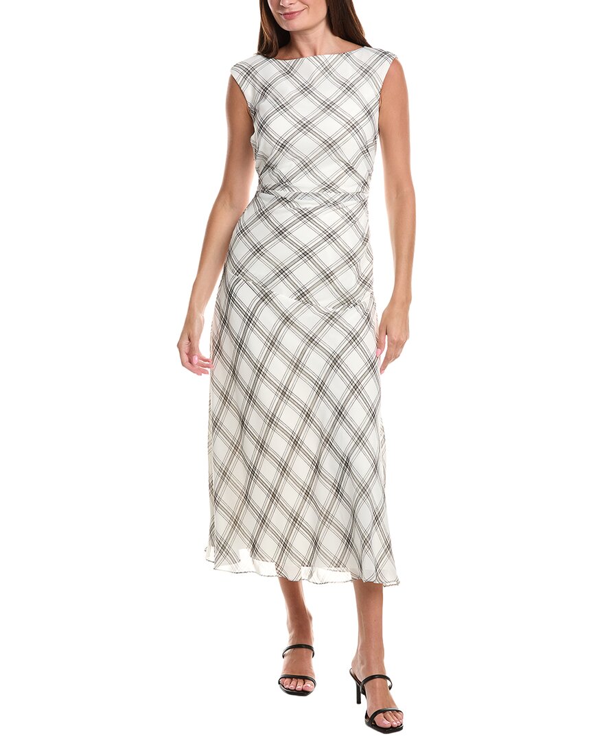 Rene Ruiz Rene Ruiz Drop Shoulder Draped Printed Knit Flare Dress