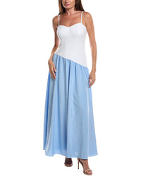 Rene Ruiz Rene Ruiz Sweetheart Colorblock Drop-Waist Maxi Dress
