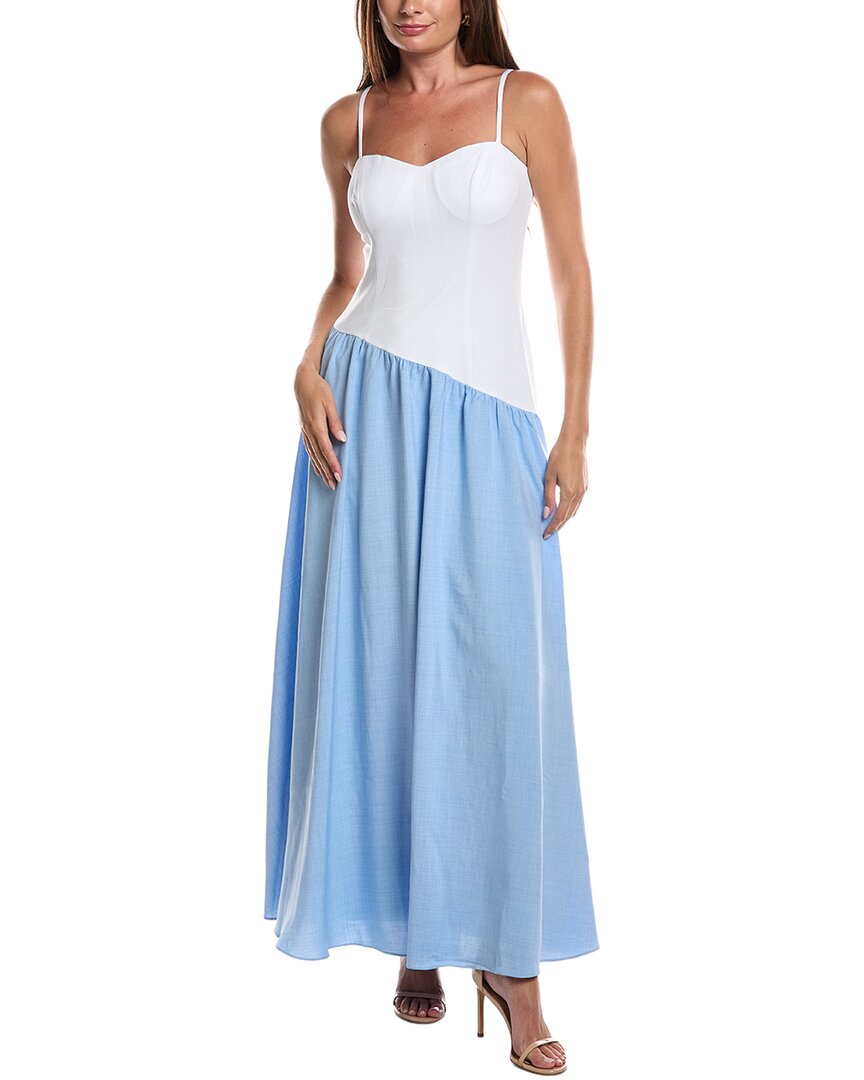 Rene Ruiz Rene Ruiz Sweetheart Colorblock Drop-Waist Maxi Dress