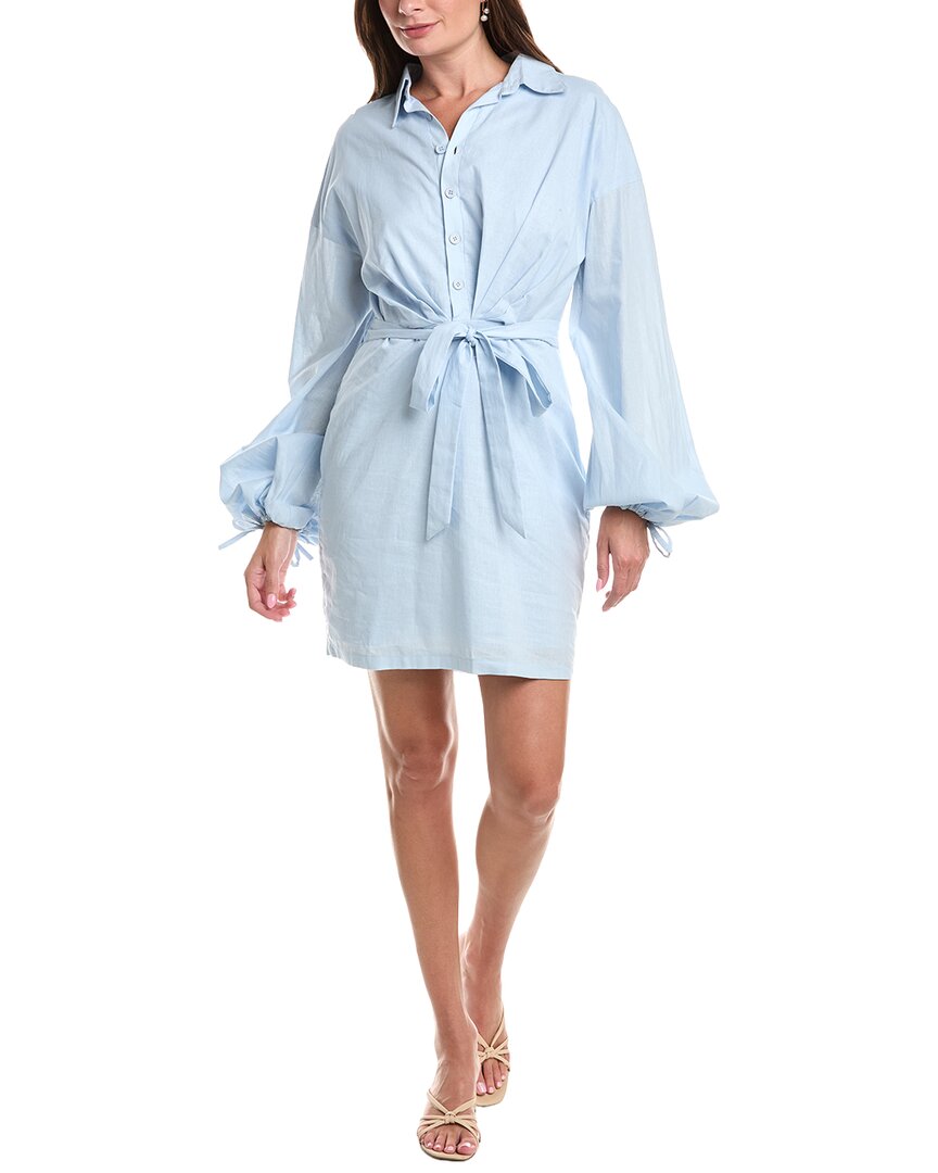 Rene Ruiz Rene Ruiz Tie-Front Shirtdress