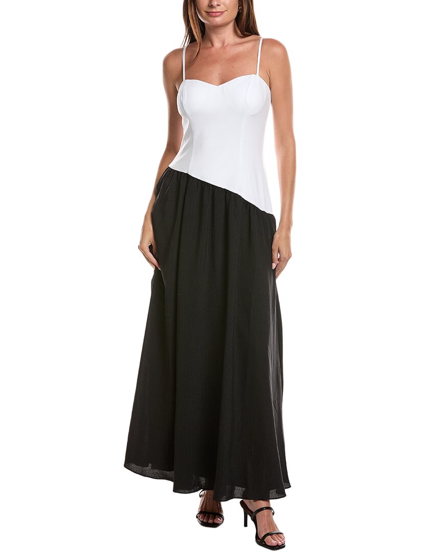 Rene Ruiz Rene Ruiz Sweetheart Colorblock Drop-Waist Maxi Dress