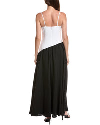 Rene Ruiz Rene Ruiz Sweetheart Colorblock Drop-Waist Maxi Dress