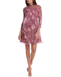 Rene Ruiz Rene Ruiz Chiffon Band Collar Trapeze Gown