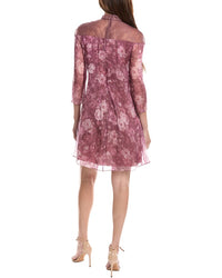 Rene Ruiz Rene Ruiz Chiffon Band Collar Trapeze Gown