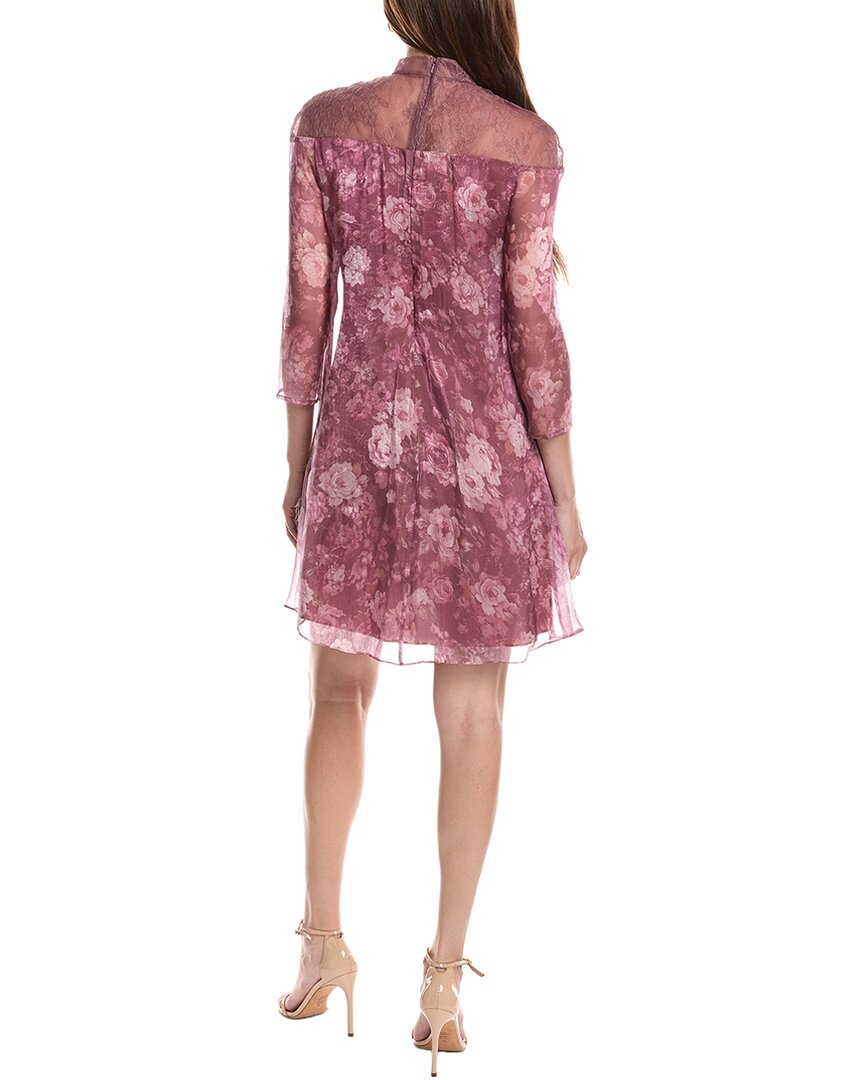 Rene Ruiz Rene Ruiz Chiffon Band Collar Trapeze Gown