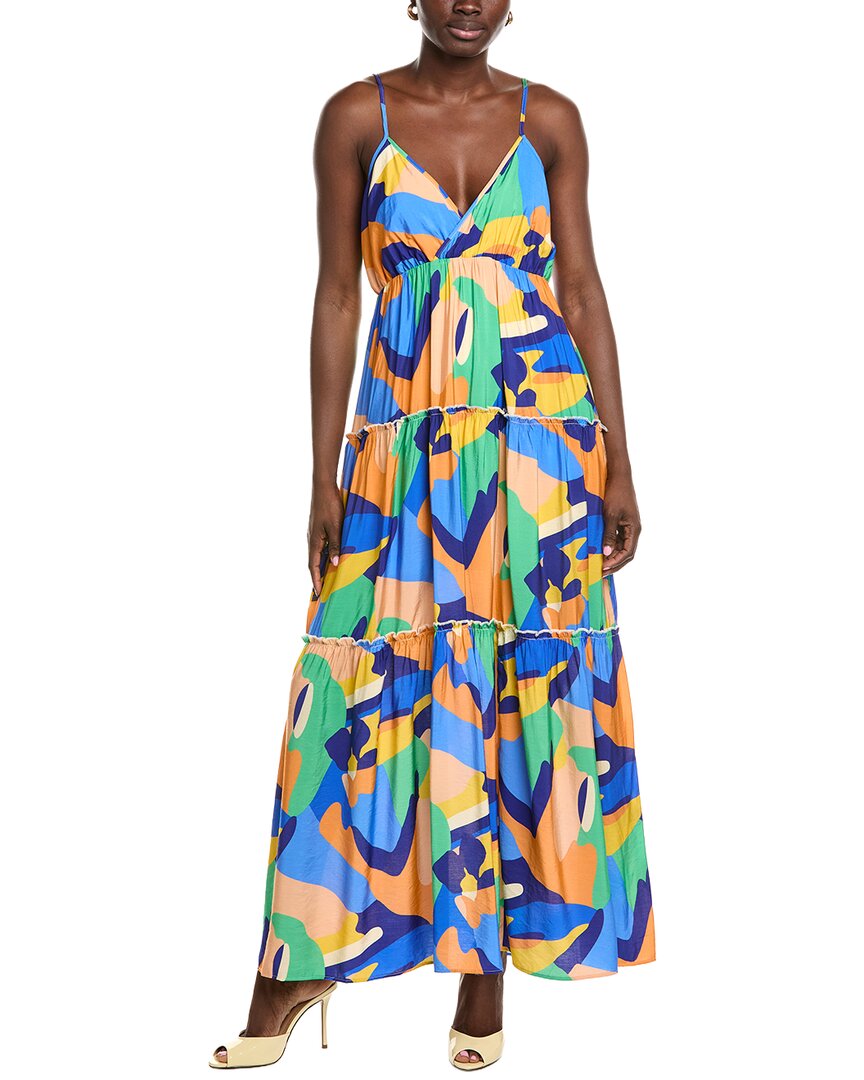 MARION Marion V-Neck Tiered Maxi Dress