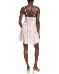 MARION Marion Leaf Printed A-Line Dress