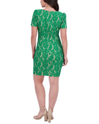 Kensie Bonded Lace Mini Dress