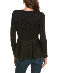 THE CASHMERE PROJECT The Cashmere Project Peplum Lurex Cashmere-Blend Top