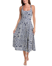 Avec Les Filles Avec Les Filles Racer Paneled Midi Dress
