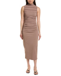 Susana Monaco Gathered Mock Neck Sleeveless Dress