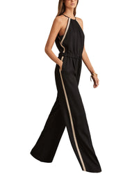 Reiss Auden Craft Detail Halter Jumpsuit