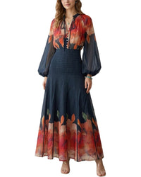 Amanda Royal 2Pc Blouse & Skirt Set